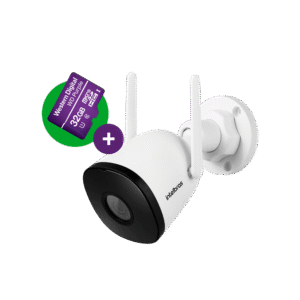 Câmera Inteligente Full HD iM5 SC com MicroSD 32GB Branca Intelbras